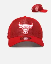 [New Era] New Era Chicago Bulls 'Polychromatic Mesh' 9forty A-frame Snapback Scarlet - Size ONE ONE Scarlet