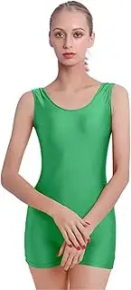 [HEYDHSDC] Adult Tank Shorty Unitard for Women Ballet Dance Wear Workout Biketards Costumes