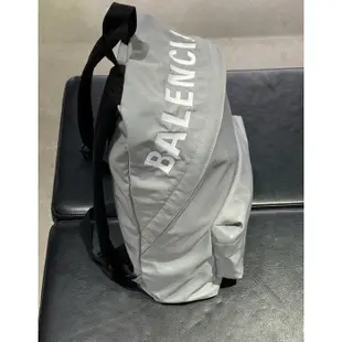 Balenciaga 男士 507460 漸變 Logo 輪式雙肩包 後背包 灰色 x 黑色 / BBOL