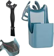 Chain Cleaning Box With Brush | Motorcycle Bikes Chain Oil Storage Box | Motorbike Chain Cleaning Oil Splashproof Tool | Oil Storage Tool | Chain Cleaning Bruhes | Cycling Maintenance Accessories