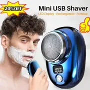 Portable Electric Razor Mini-Shave for Men USB Rechargeable Shaver Travel HomeUS