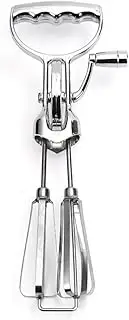 WEZCHUGHAOL Hand Crank Egg Beater, Vintage Inspired Egg Beater, Rotary Egg Mixer with Double Heads, Easy Whisk Egg Beater, Labor-saving Stainless Steel Hand Beater for Home Kitchen