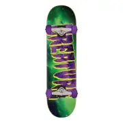 Creature Skateboard Complete Galaxy Logo Purple/Green 7.5" x 28.25" Assembled
