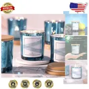 Complete Candle Making Kit - 15 Lake Blue Glass Jars with Lids & Labels