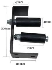 Sliding Gate 100mm Rollers & Bracket White BlacK Fence Slider Security Gate Open