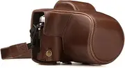 MegaGear Leather Camera Case Compatible with Olympus OM-D E-M10 Mark III (14-42mm)