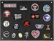 Patch Display Plate: WEGREAT 85 x 70 cm Tactical Patch Display Board 4-Hole Hanging Patch Collector Board for Backpacks, Military Patches, Stickers, Loop Emblems Badge Patch