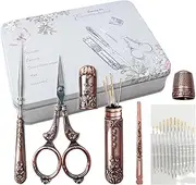 Vintage Scissors for Crafts,6-Piece Vintage Embroidery Scissors | Stainless Steel Sewing Tool Set Handcraft Tools Complete Vintage Sewing Tools for Sewing Craft