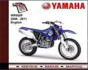 Yamaha WR450F WR450 F 2008 - 2011 Workshop Service Repair Manual on CD