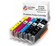 5 Pack (1BK,1PBK,1C,1M,1Y) Compatible Ink for Canon PGI-650XL CLI-651XL PGI650XL CLI651XL for Canon IP7260 IP8760 IX6860 MG5460 MG5560 MG5660 MG6360 MG6...