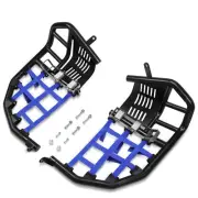 Fits Raptor 700 YFM Nerf Bars Pro Peg Heel Gaurds Black Bar with Blue Nets Steel