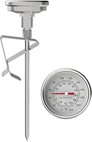 Milk Frother Temperature Gauge - Multifunctional Coffee Shop Supplies Stainless Steel,Water Temp for Coffee Drinks, Chocolate Milk Foam, Oven Temperature Gauge Borato