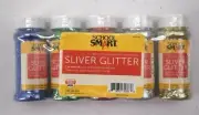 School Smart Glitter Blue Gold Green Red Silver Assorted Colors 10 Oz 5 Pack