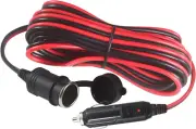 12V Car Cigarette Lighter Plug Male to Male Extension Cord 24V 10A Fuse Cigar...