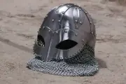 Medieval Steel Viking NasMedieval Helmet with Chainmail Hand-Forged Greek Helmet