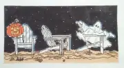 COOPER OAKS needlepoint hand stitch painted canvas FALL ADIRONDACK ghost 18mesh
