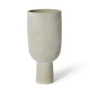 E Style Alora 34cm Ceramic Plant/Flower Vase Tabletop Home Decor Soft Grey