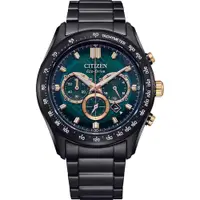 在飛比找ETMall東森購物網優惠-CITIZEN 星辰 光動能格紋計時手錶 CA4536-86