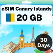 eSIM Canary Islands - 20 GB - 30 Days - Travel eSIM | QR code activation