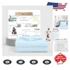 Sky Blue King Size Sheet Set - Organic Cotton Percale, 100% Breathable Comfort