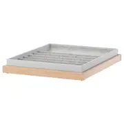 KOMPLEMENT pull-out tray with insert, white stained oak effect, 50x58 cm