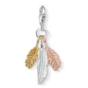 CC1010 THOMAS SABO GLUSTER OF 3 TONES FEATHERS CHARM