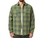 KATIN Men's HAROLD Sherpa Flannel Shacket - Olive - Medium - NWT