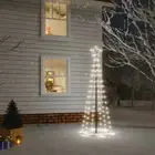 Christmas Cone Tree with Cold White Lights 108 LED 70x180cm Holiday Decoration