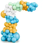 138X Balloons Arch Garland Kit Reusable Blue Yellow Balloons DIY Latex Balloonɞ