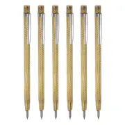 6Pcs Tungsten Carbide Tip Scriber with Clip Alloy Etching Pen Engraver Yellow