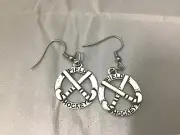 Field Hockey Olympics hockey stick charms bully dribble players hook earrings