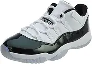 [Jordan] Air 11 Retro Low Men's Basketball Shoes White/Emerald Rise/Black 528895-145 (10.5 D(M) US)