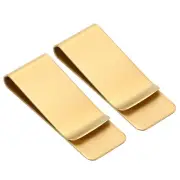 2pcs Pen Holder Clip Stainless Steel Pencil Loop Sleeve for Notebooks, Brass