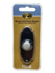 Hampton Bay Wired LED Lighted Door Bell Push Button, Mediterranean Bronze