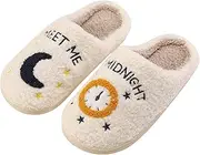 [HieoAnir] Meet Me at Midnight Merch Lavender Haze Slippers for Swiftee Warm Fuzzy Slippers Cozy House Slippers for Women Slip-on Slippers