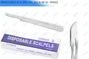DISPOSABLE SCALPELS #10 TO #22 INDIVIDUALLY FOIL WRAPPED SINGLE USE DERMAPLANING