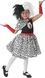 Official Licensed Disney Girls Cruella De Ville Villain Book Day Week Halloween Fancy Dress Costume Outfit Age 3-10 Years
