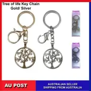 Gold / Silver Tree Of Life Crystal Glittering Keyring Key Ring TreeOfLife
