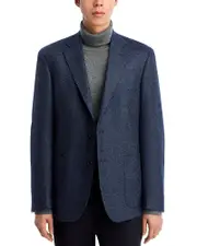 The Men's Store at Bloomingdale's Loro Piana Fabric Melange Solid Unstructured Regular Fit Sport Coat
