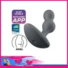 Satisfyer - 4" Deep Diver Usb App Remote Control Vibrating Butt Plug Grey