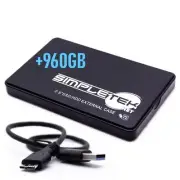 Caddy Enclosure HDD 2,5 " With 960GB SSD Disc Adapter Box USB 3.0 External - PC