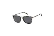 Salvatore Ferragamo SF910S 003 Sunglasses Striped Grey Frame Blue Grey Lens 54mm