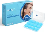 Knoxzy Silicone Ear Plugs for Sleeping Re-Usable Waterproof Noise Cancelling ...