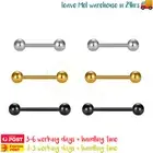 1 Pair Piercing Barbell Nipple Tongue Ear Bar Stud Surgical Steel Body Jewellery