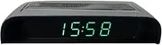 Baceyong Car Solar Powered LCD Clock Temperature Display Car Dashboard Clock