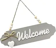 Farmhouse Welcome Sign | Wooden Welcome Oval Door Sign,Decorative Home Letter Design Board Ornament Entrance Decor