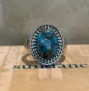 NWT Sundance Catalog Silver Turquoise “Serendipity Ring” size 5 $118
