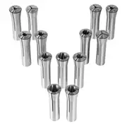 13 pcs Precision R8 Collet Set, 1/8'' - 7/8'', 45# Alloy Steel Mill Collet Chuck 0.0012"/30μm TIR with 13 Labeled Storage Boxes, for Milling Machine Drill Presses Boring Machine Machining