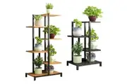 4/6 Tr Indoor Outdoor Metal Plant Flower Pot Display Rack Stand Bookshelf Shelf