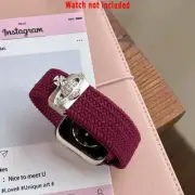 Premium Woven Elastic Metal Magnetic Watch Strap f Apple Watch Series 1/2/3 38mm